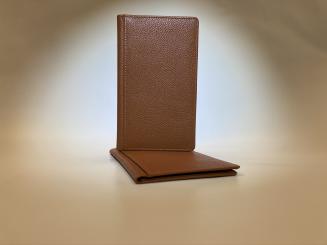 AKTION! Kalender Wechselsteckhülle Leder Terrakotta Silberprägung