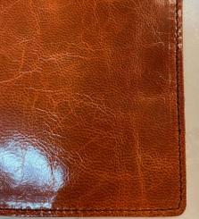 Radikal REDUZIERT! Visitenkartenmäppchen (Leder) ohne Notizblock WHISKY ohne Prägung