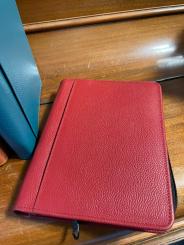 Radikal REDUZIERT! 1A-SONDERARTIKEL: Silberbibel - Standardbibel Leder FeuerRot mit Goldprägung