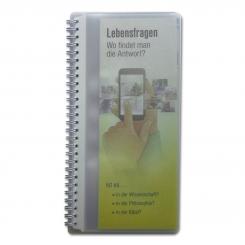 Traktatmäppchen taupe mit Namensaufdruck