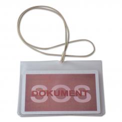 Ausweishülle für Dokumente zum Umhängen • Format 105mm x 75mm Standard Hautfarbe EXTRA dünn