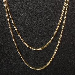 Kette Edelstahl Nickelfrei vergoldet 60 cm