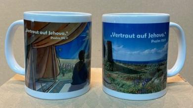 Tasse mit Bibel-Text 