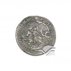 Gepanzerter Reiter mit erhobenen Schwert (Replikat) 