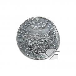 Kanonen schiessen auf Galeeren im Hafen von Sluis (Replikat) 