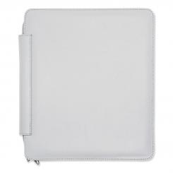 Tablet- Dienstmappe in Leder silbergrau 
