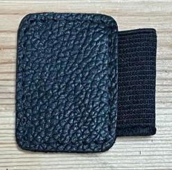 LEDER-Stifteschlaufe - selbstklebend – Klebefläche ca. 33 x 24 mm Schwarz