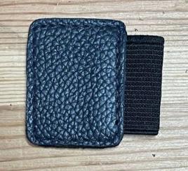 LEDER-Stifteschlaufe - selbstklebend – Klebefläche ca. 33 x 24 mm Blau