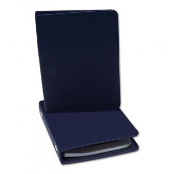 Leder-Notizsystem-Ringbuch 2-Loch System dunkelblau 