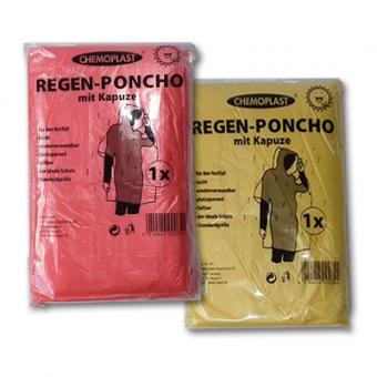 Regen-Poncho mit Kapuze Gelb